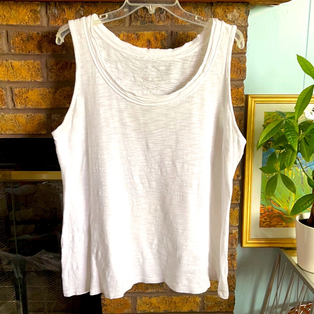 INC International Concepts white basic tank top